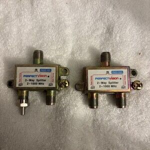 (2 PCs) Perfect Vision 2-Way 2-1000 MHz TV Splitter - PV22-103